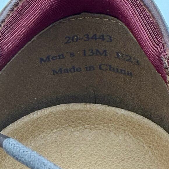 JOHNSTON & MURPHY Mens Conard 2.0 Dress Shoes US 13D Mahogany Brown Leather NIB - Picture 12 of 12
